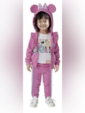 Disney Minnie Mouse Toddler 3 Piece Outfit Set 2T Pink NWT